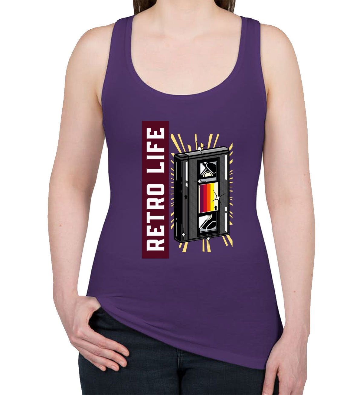 Retro Life Women's Racerback Tank Top