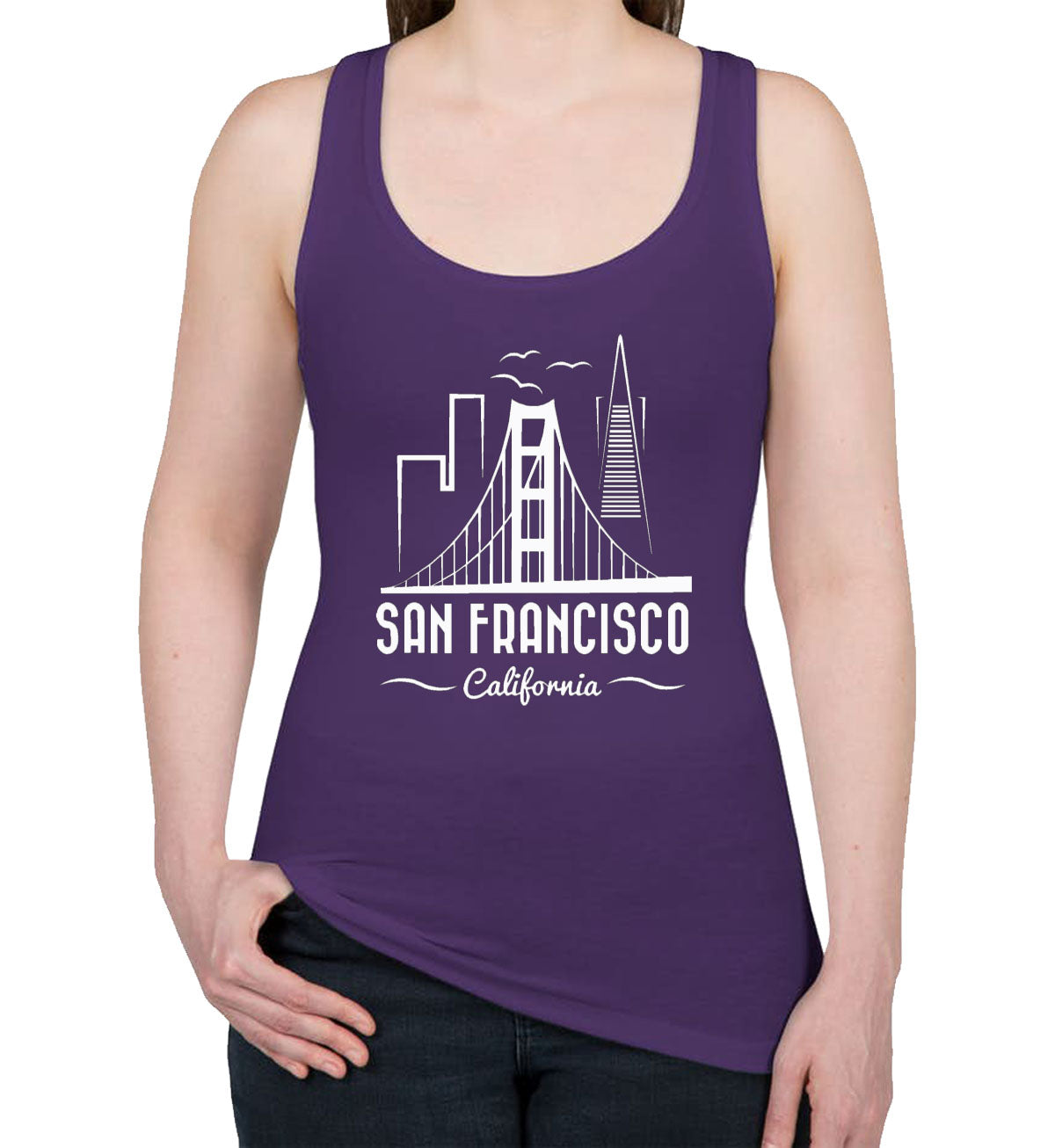 San Francisco California Women's Racerback Tank Top