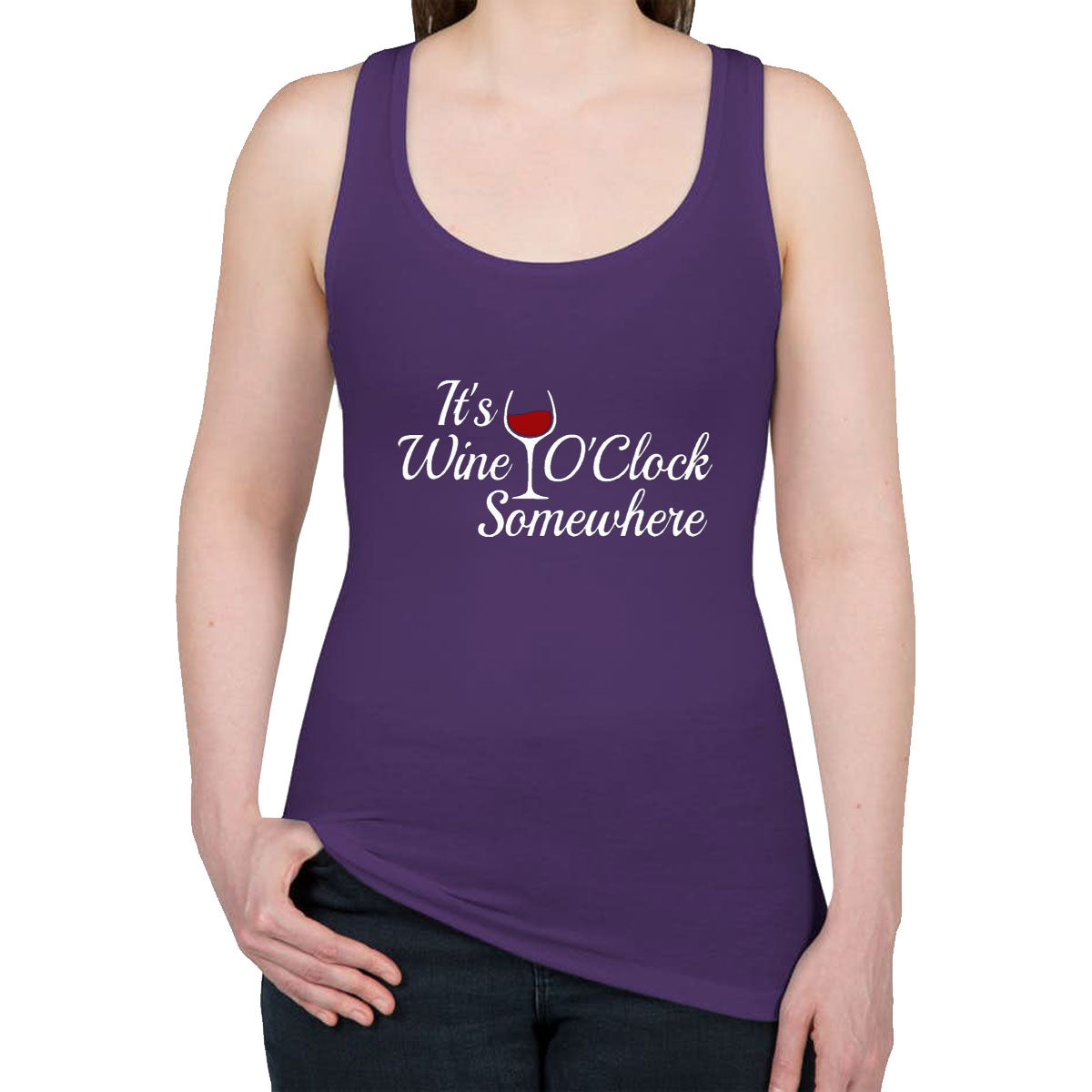 It's Wine O'Clock Somewhere Women's Racerback Tank Top