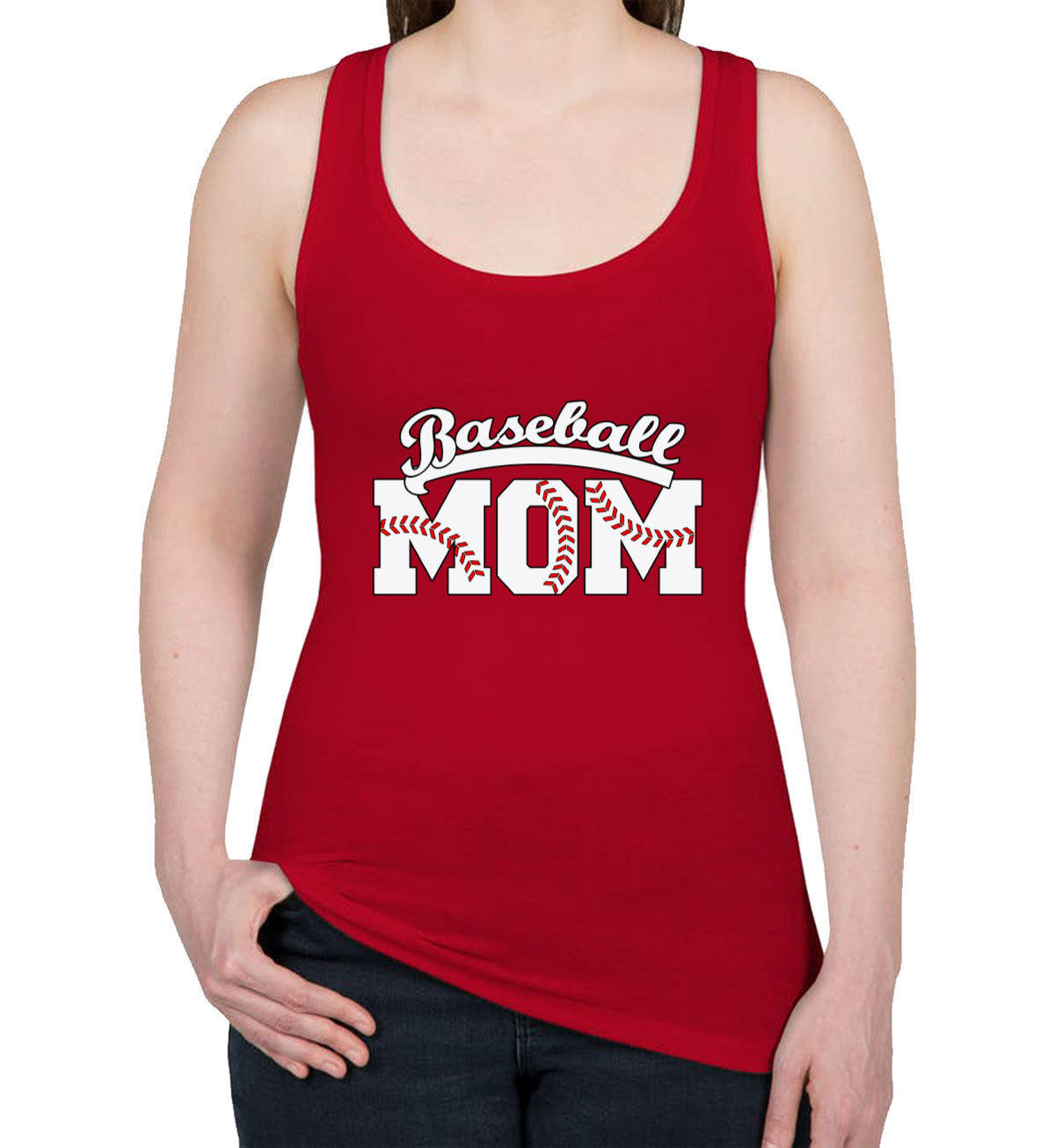 Baseball Mom Women's Racerback Tank Top