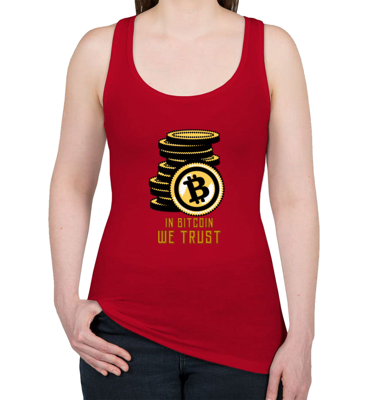 In Bitcoin We Trust Women's Racerback Tank Top