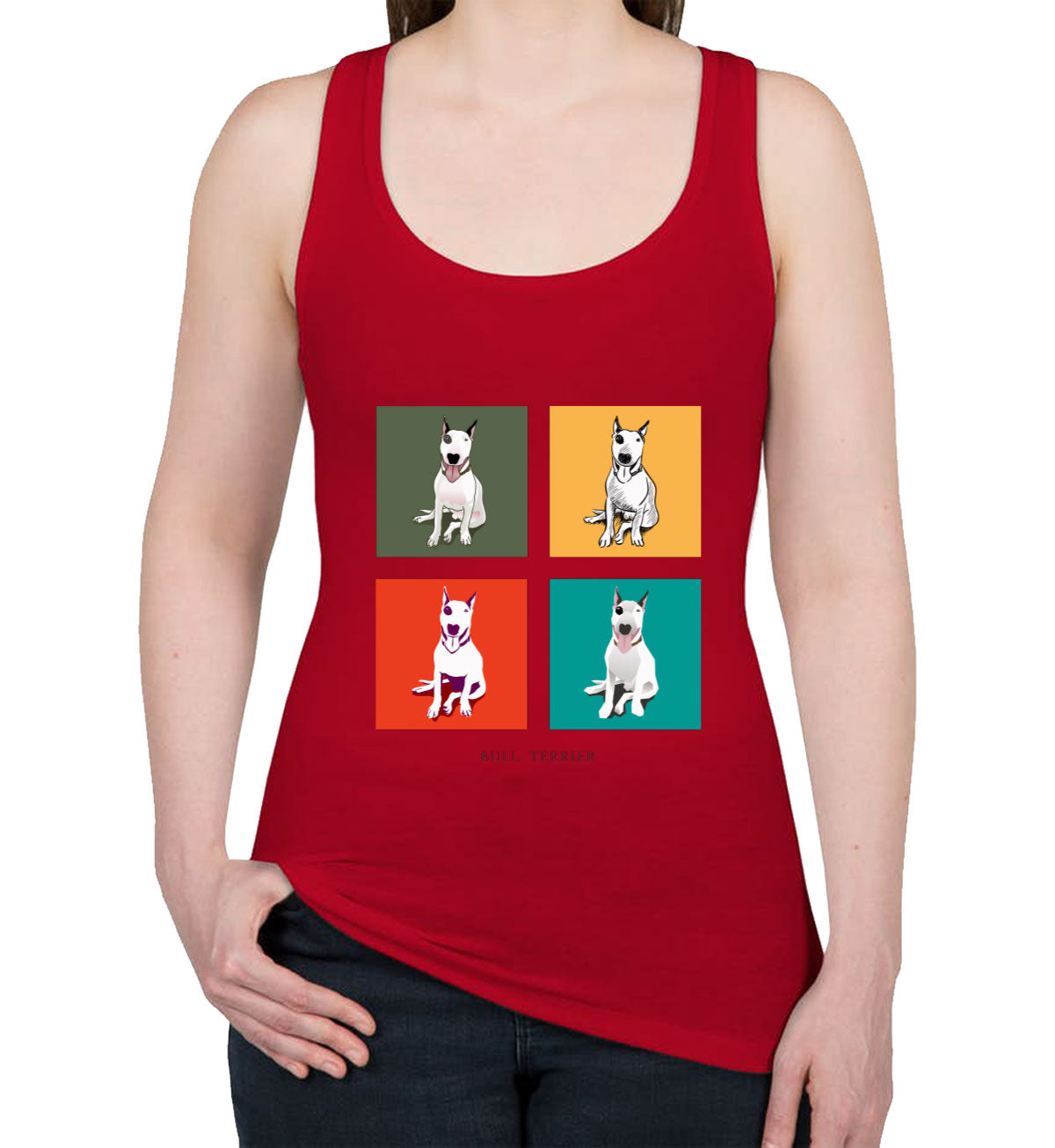 Bull Terrier Dog Women's Racerback Tank Top