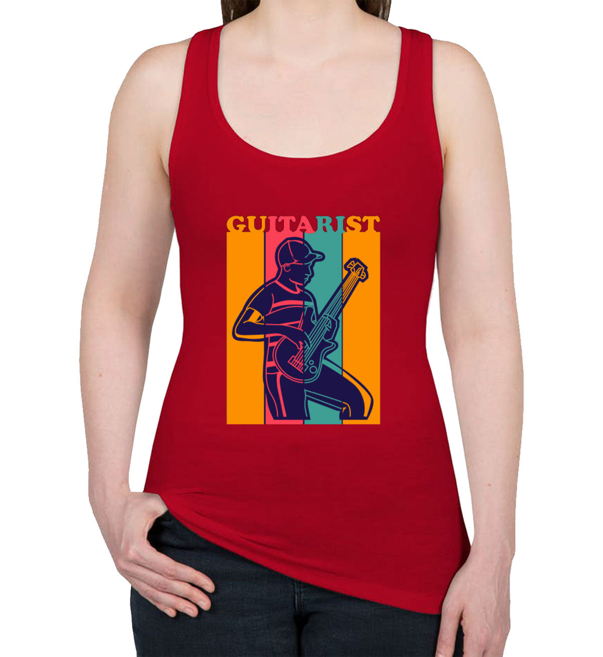 Guitarist Women's Racerback Tank Top