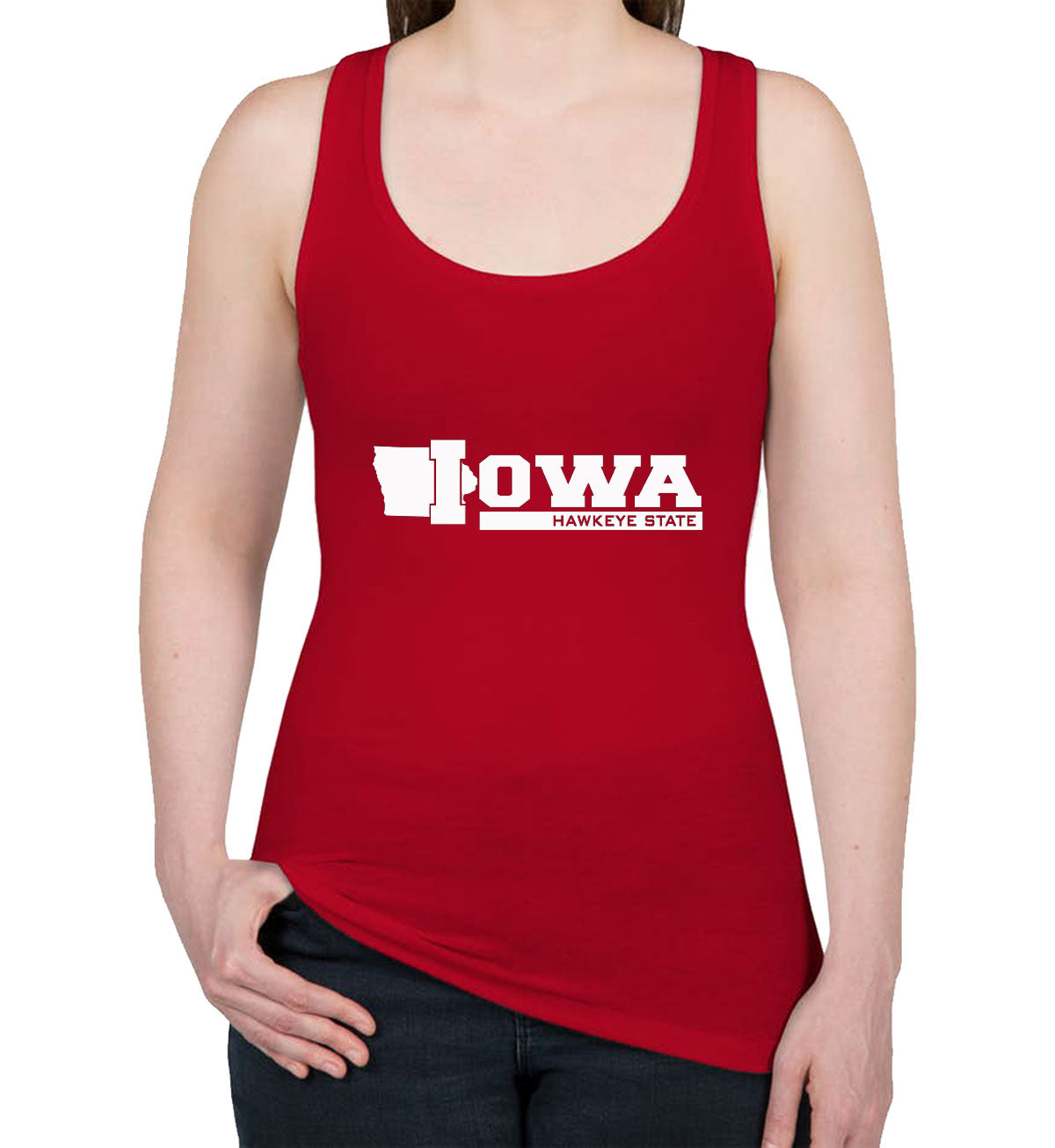 Iowa Hawkeye State Women's Racerback Tank Top