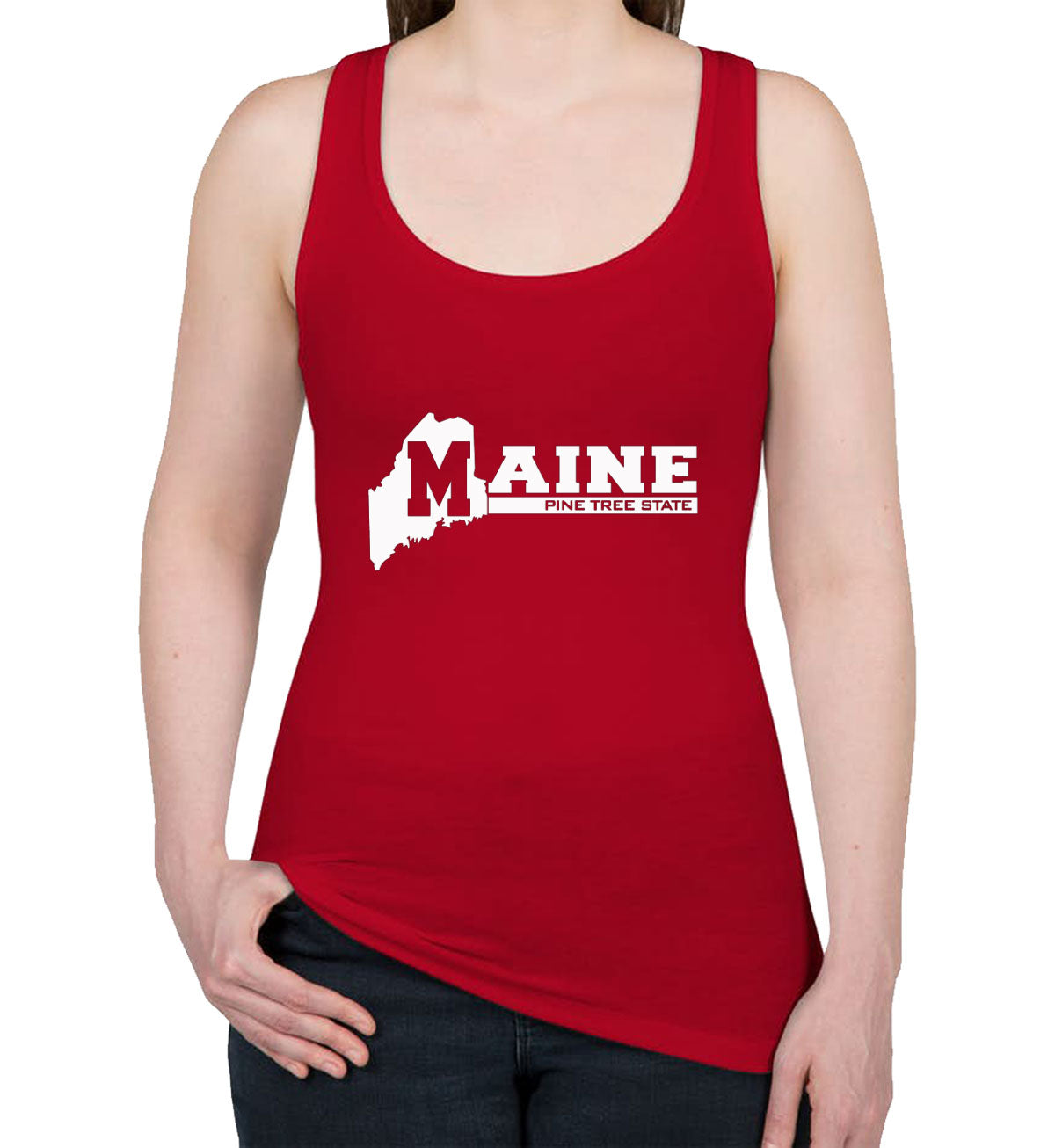 Maine Pine Tree State Women's Racerback Tank Top