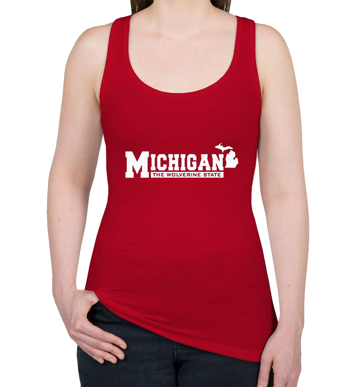 Michigan The Wolverine State Women's Racerback Tank Top