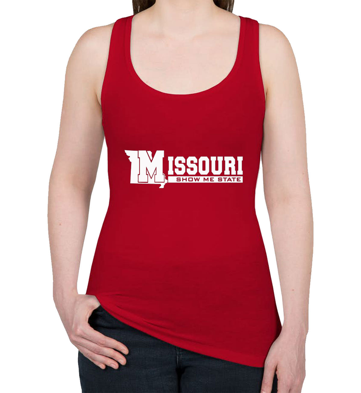 Missouri Show Me State Women's Racerback Tank Top