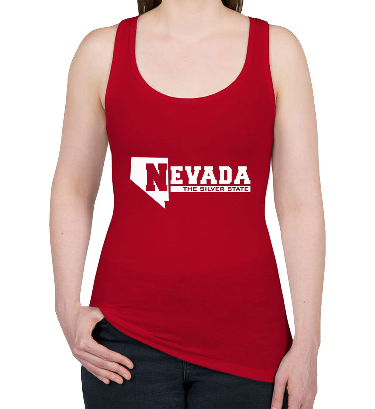 Nevada The Silver State Women's Racerback Tank Top