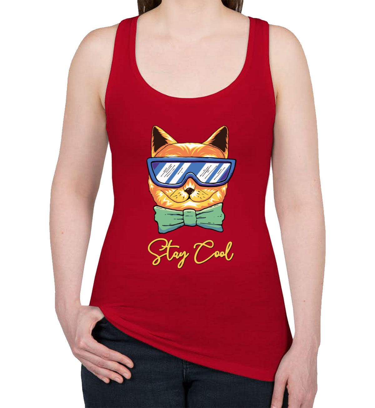 Cool Cat Women's Racerback Tank Top