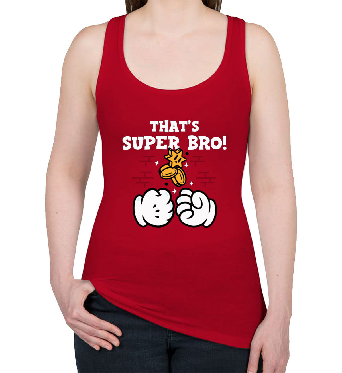 Retro Gaming Super Mario Women's Racerback Tank Top