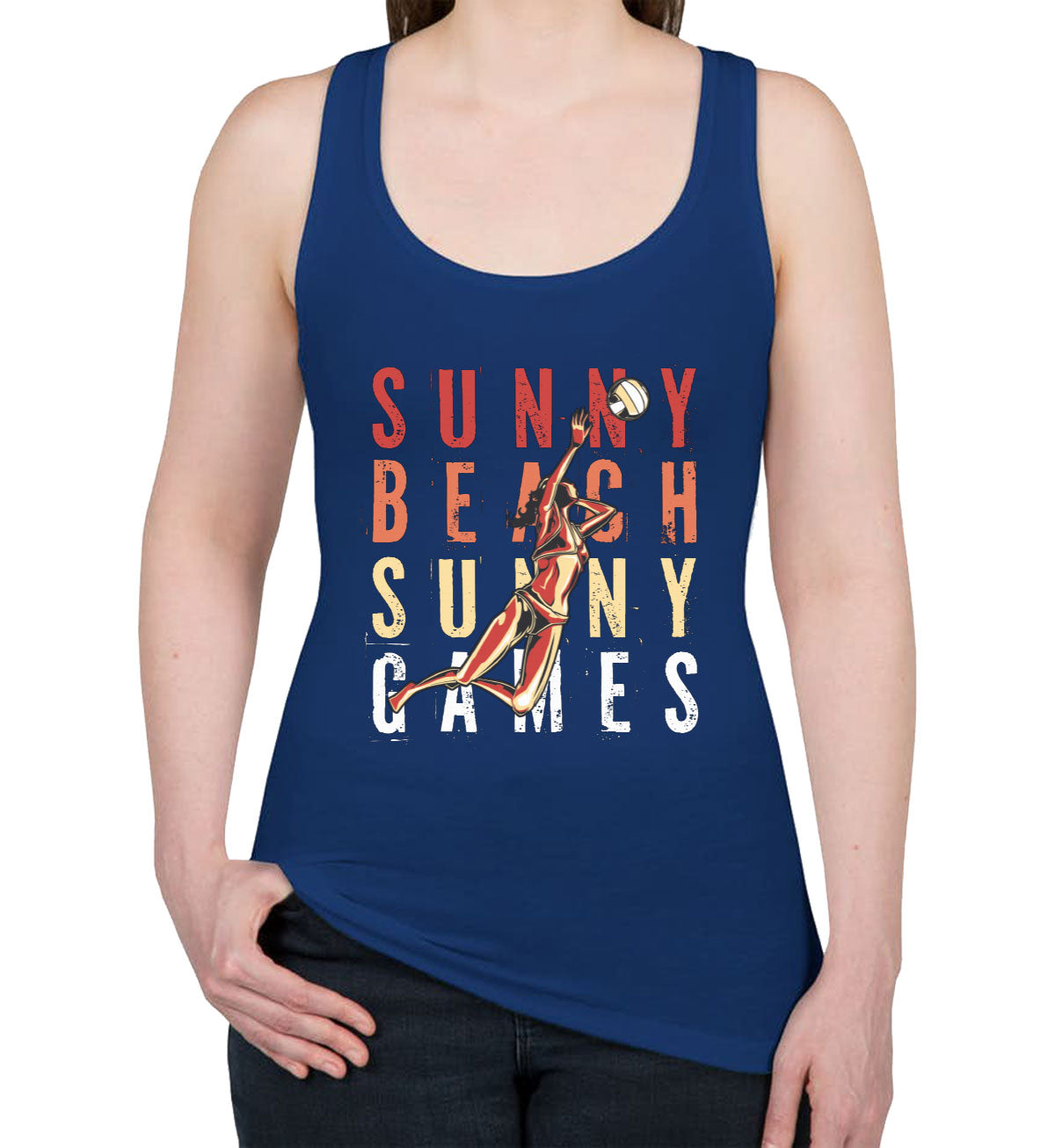 Beach Volleyball Women's Racerback Tank Top