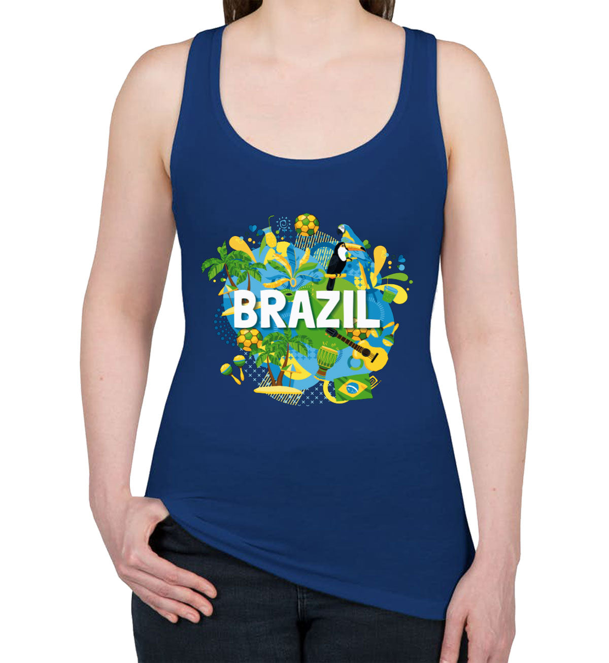 Brazil Women's Racerback Tank Top