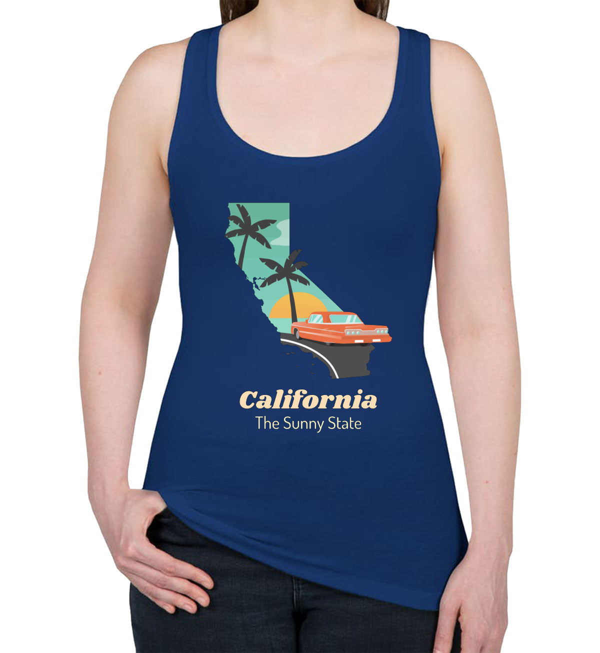 California The Sunny State Women's Racerback Tank Top