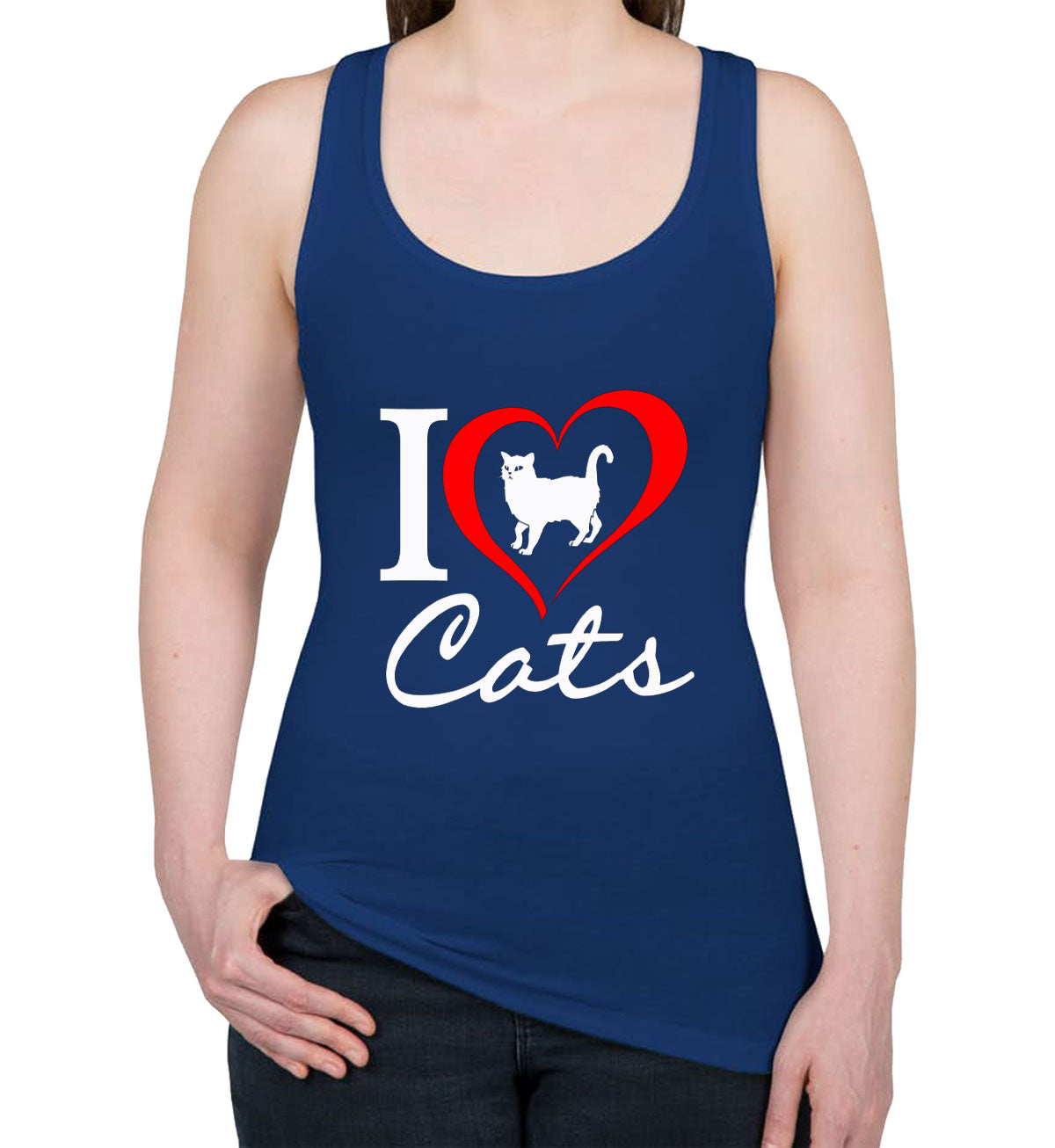 I Love Cats Women's Racerback Tank Top