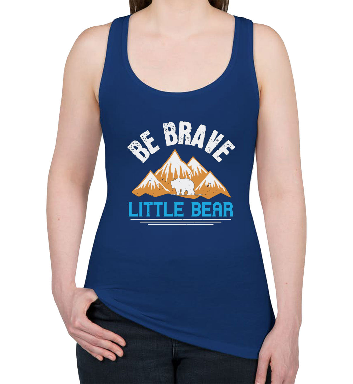 Be Brave Little Bear Women's Racerback Tank Top