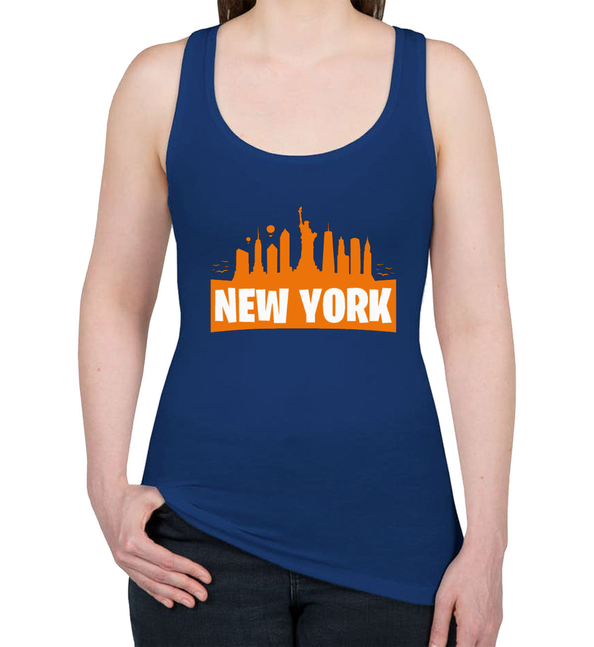 New York City Silhouette Women's Racerback Tank Top