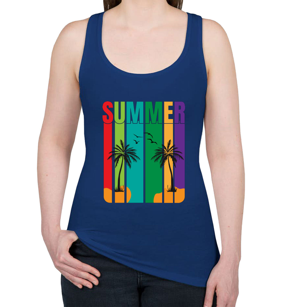 Retro Summer Women's Racerback Tank Top