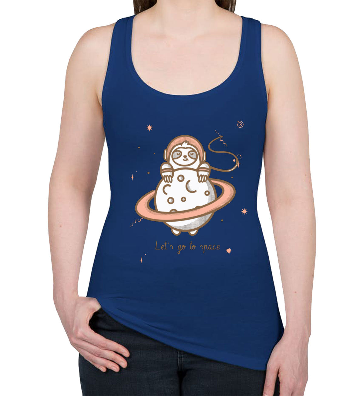 A Sloth In Space Women's Racerback Tank Top