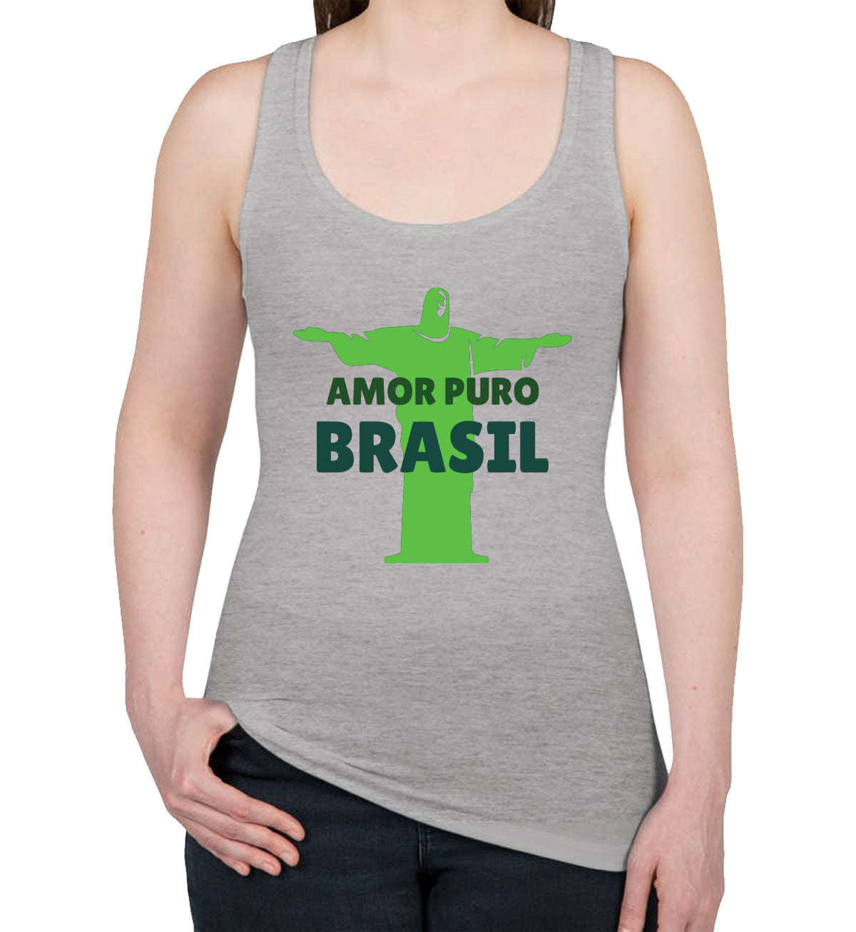 Amor Puro Brasil Women's Racerback Tank Top