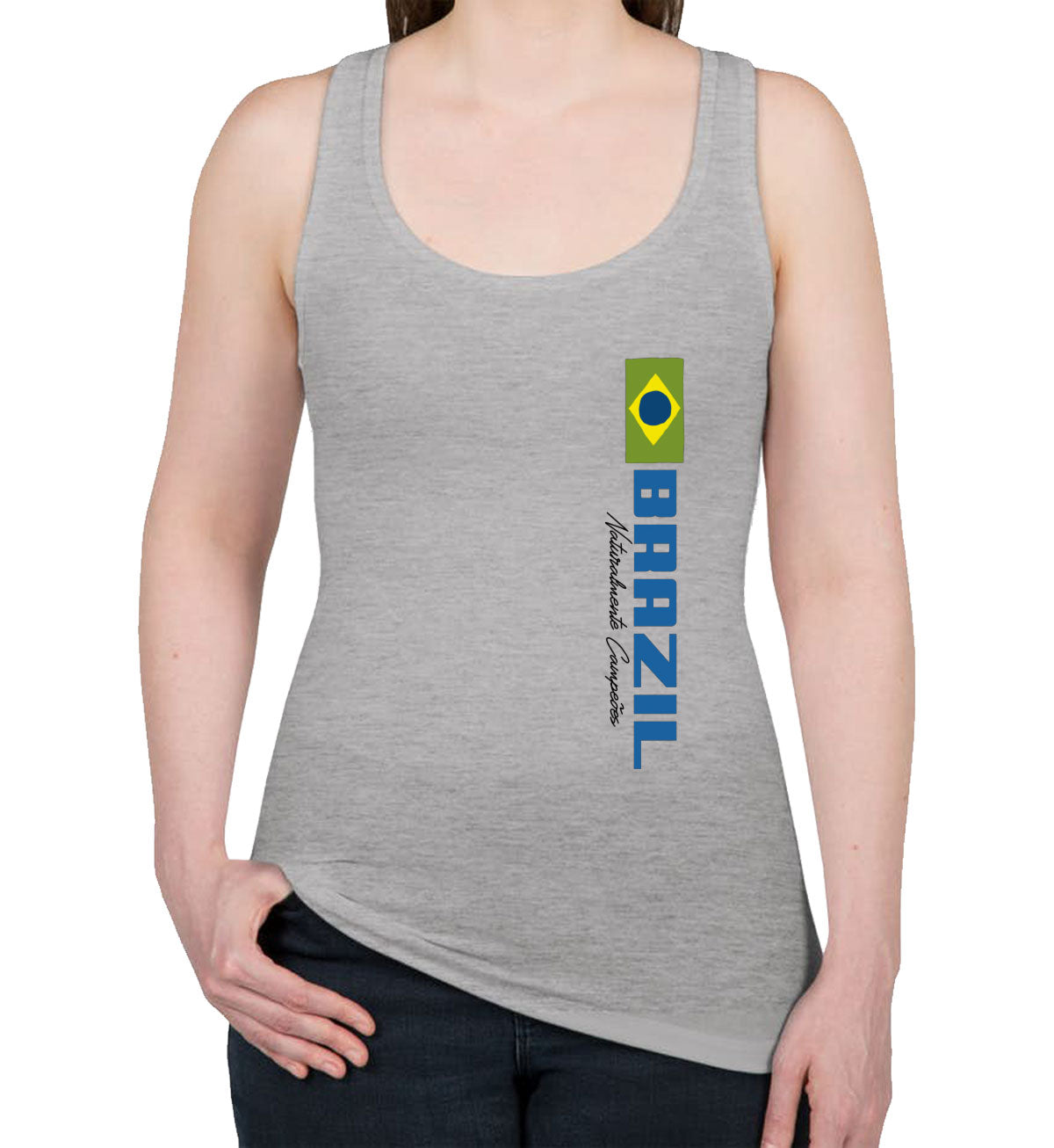 Brazil World Cup Women's Racerback Tank Top