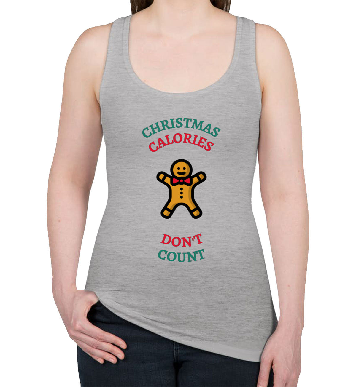 Christmas Calories Don't Count Women's Racerback Tank Top