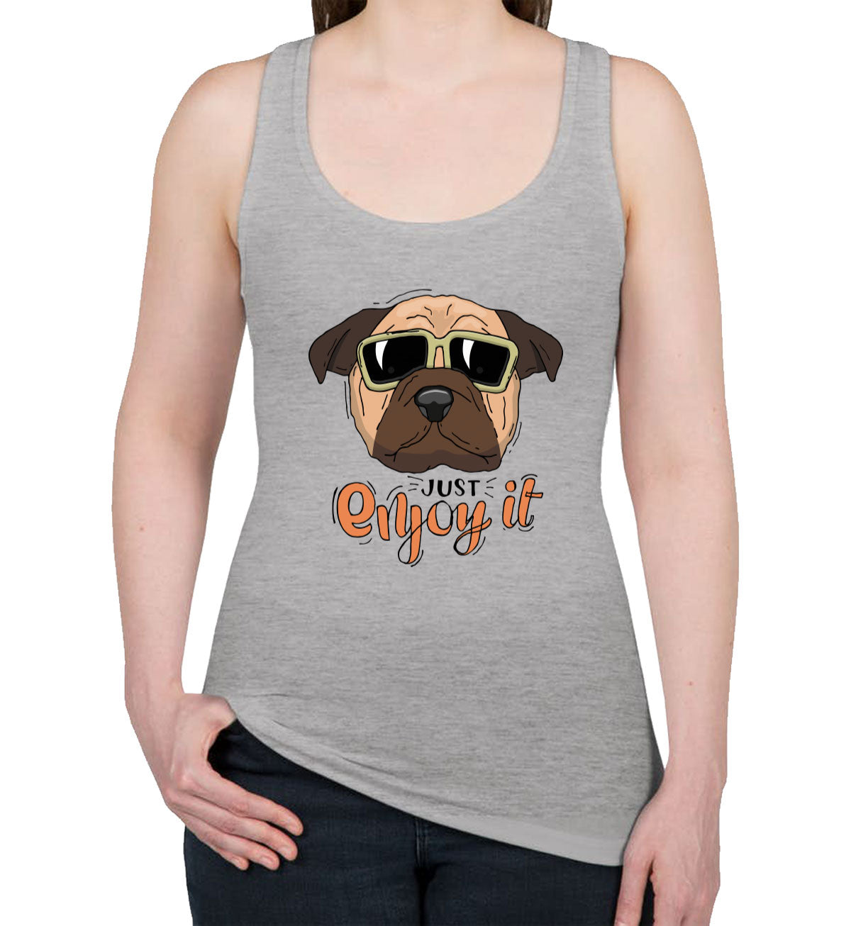 Cool Pug Women's Racerback Tank Top