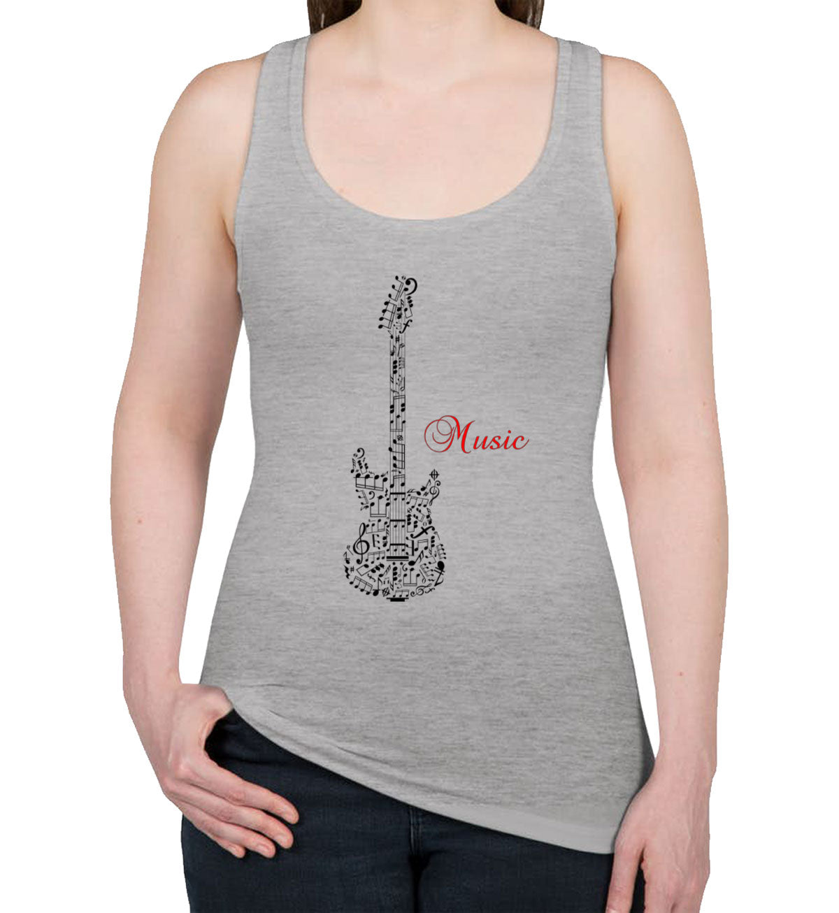 Music Guitar Women's Racerback Tank Top