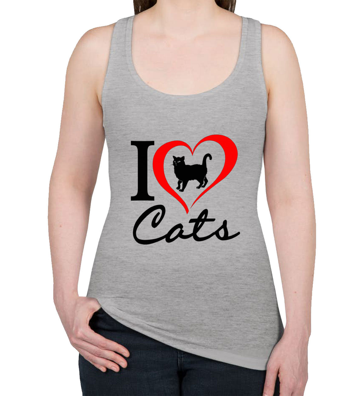 I Love Cats Women's Racerback Tank Top