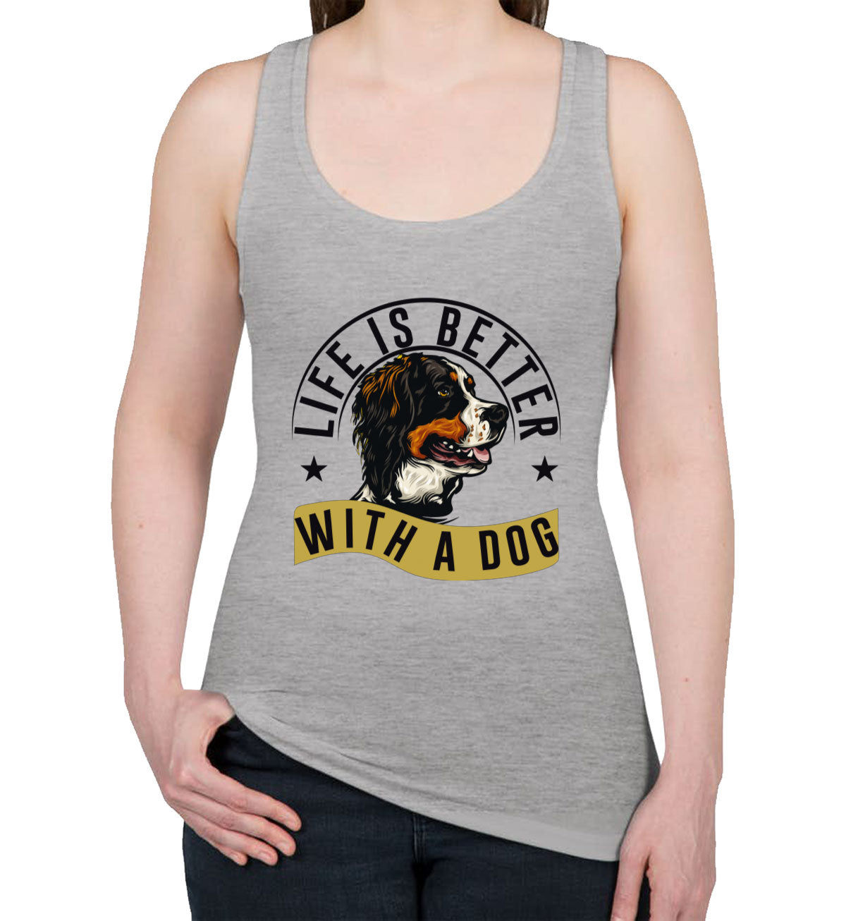 Life Is Better With A Dog Women's Racerback Tank Top