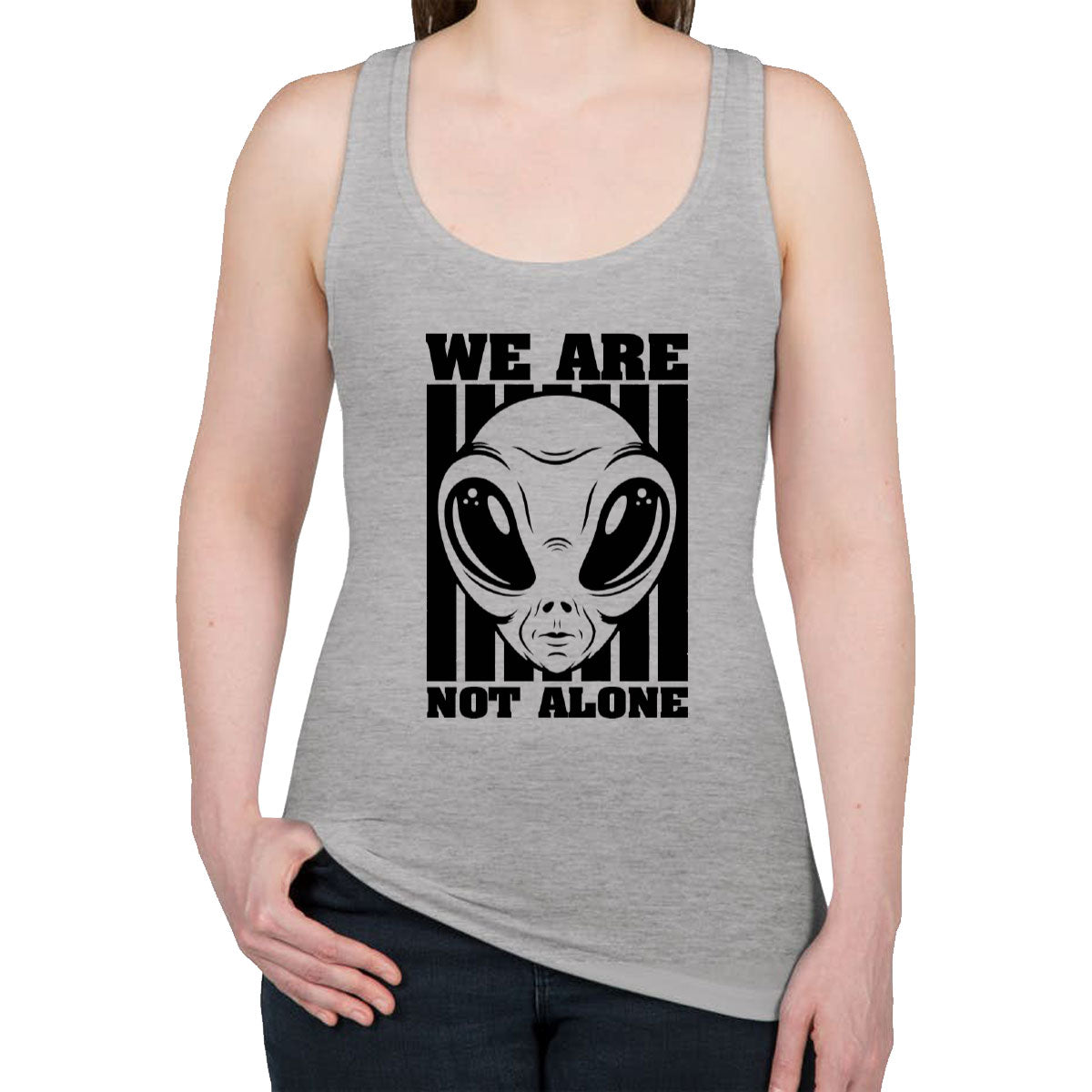 We Are Not Alone Women's Racerback Tank Top