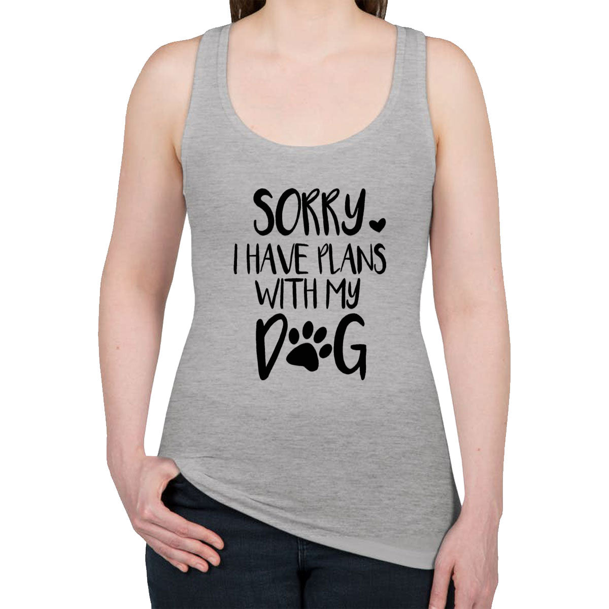 Sorry, I Have Plans With My Dog Women's Racerback Tank Top