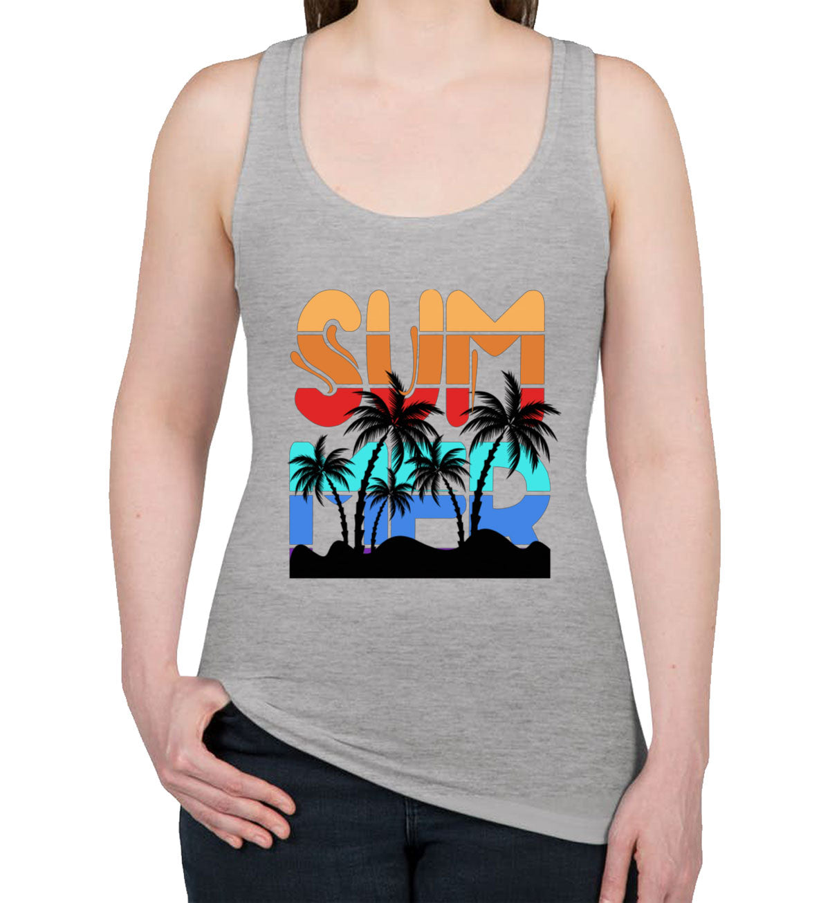 Summer Vibes Women's Racerback Tank Top