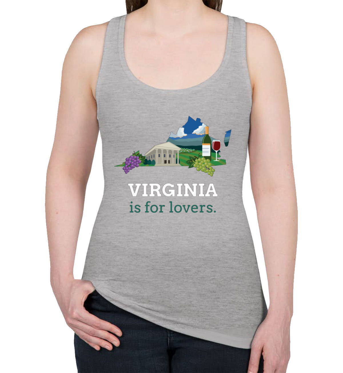 Virginia Is For Lovers Women's Racerback Tank Top