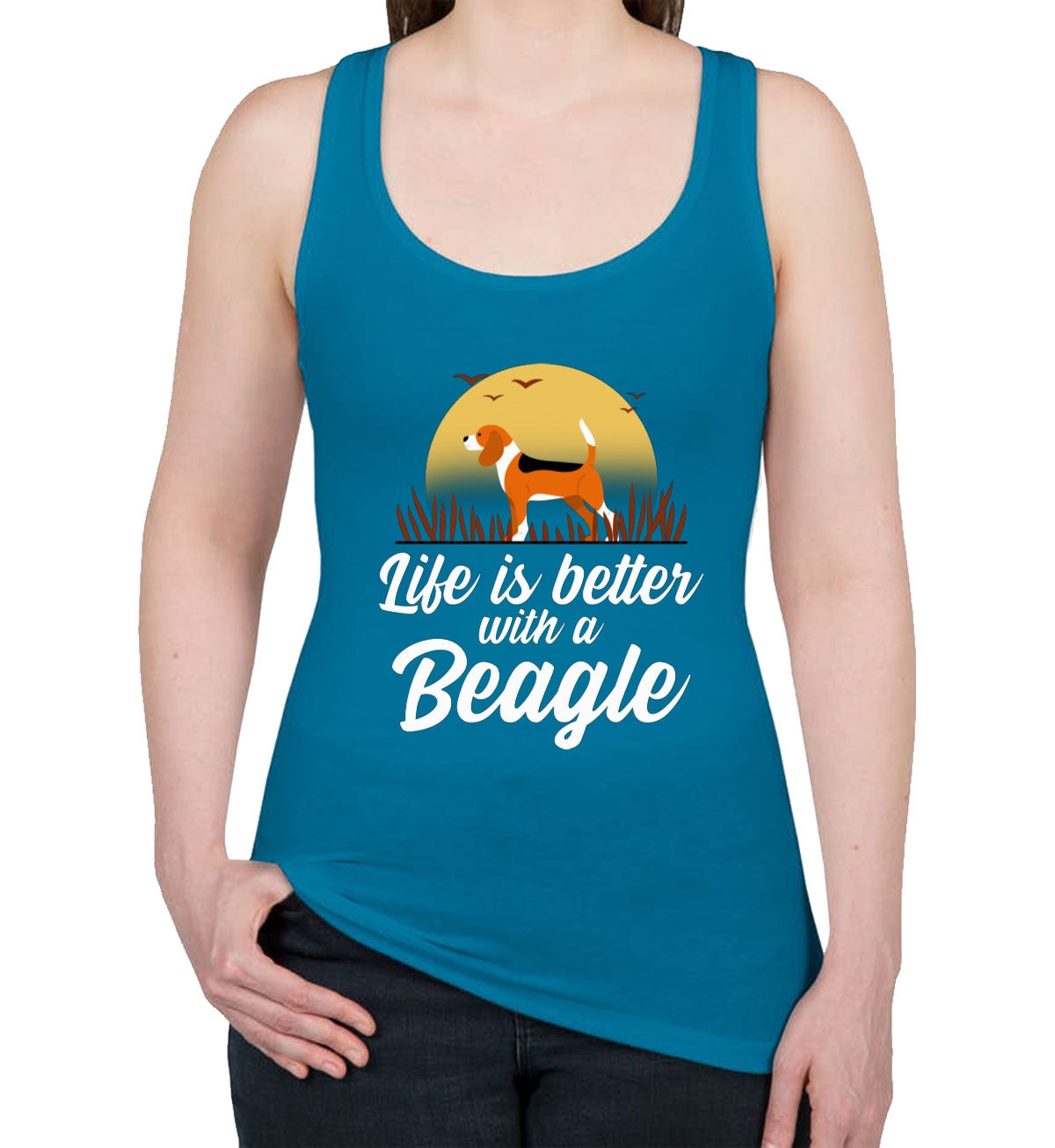 Life Is Better With A Beagle Women's Racerback Tank Top