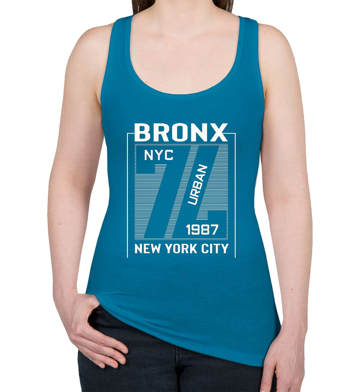 Bronx NYC Urban Women's Racerback Tank Top