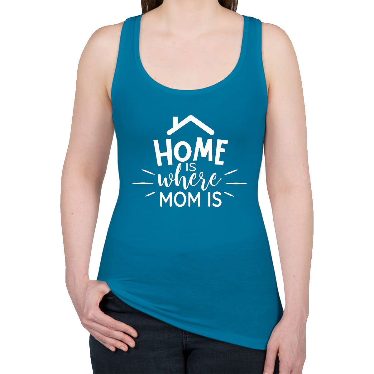 Home Is Where Mom Is Women's Racerback Tank Top