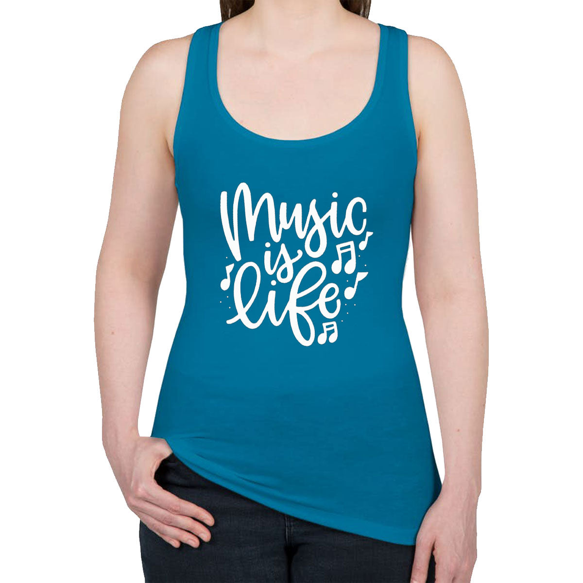 Music Is Life Women's Racerback Tank Top