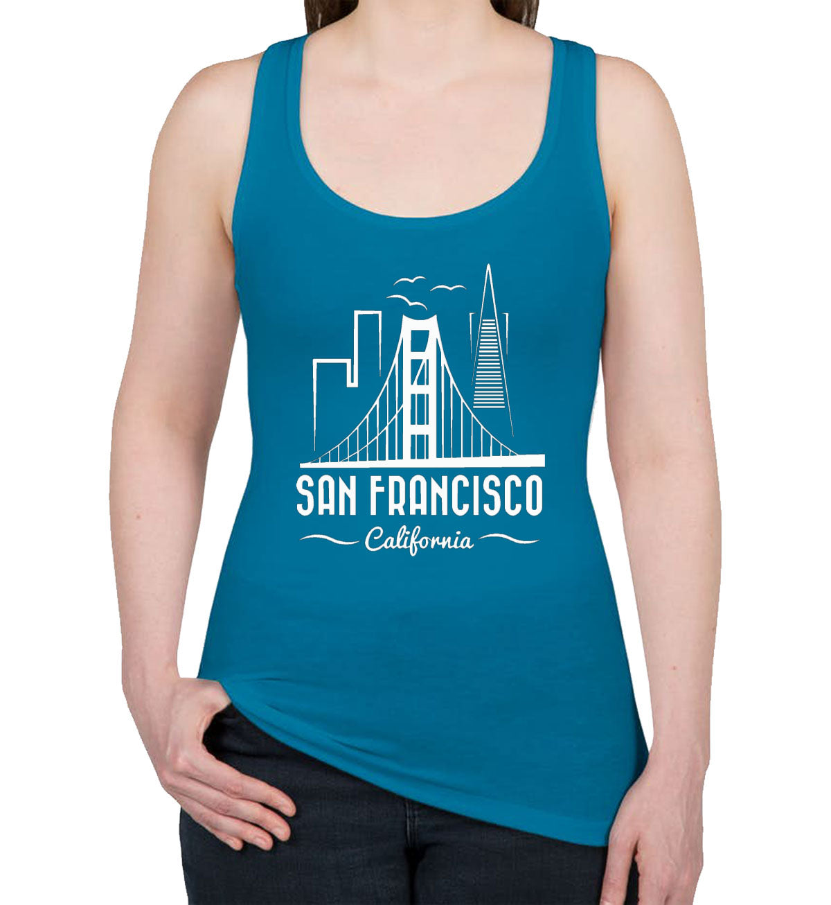 San Francisco California Women's Racerback Tank Top