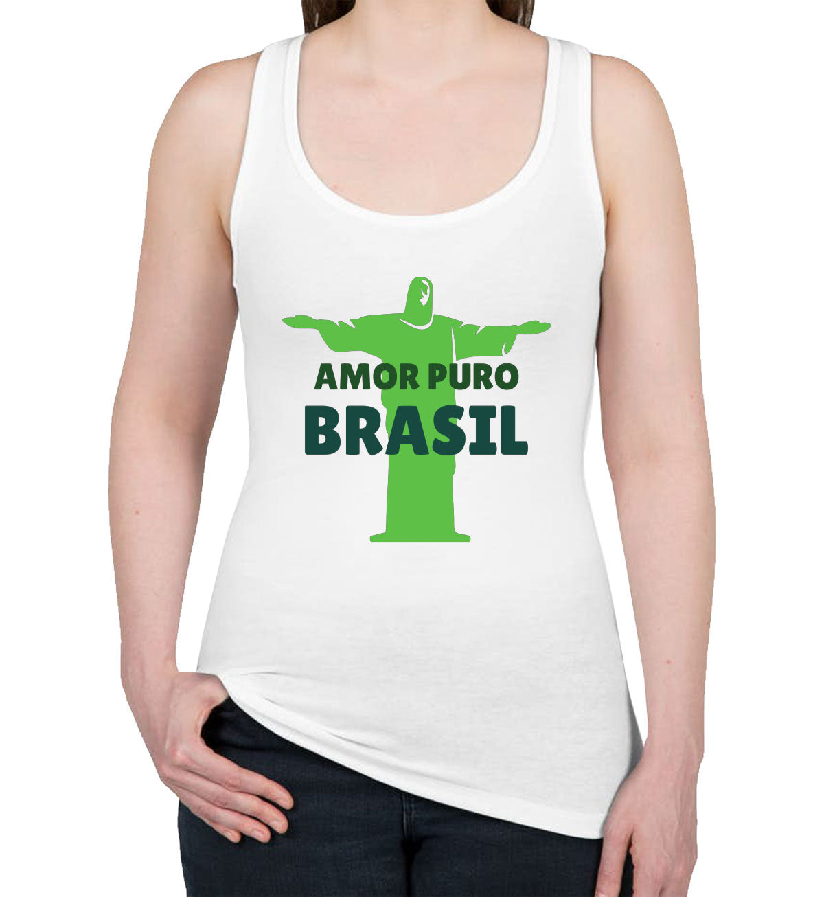 Amor Puro Brasil Women's Racerback Tank Top