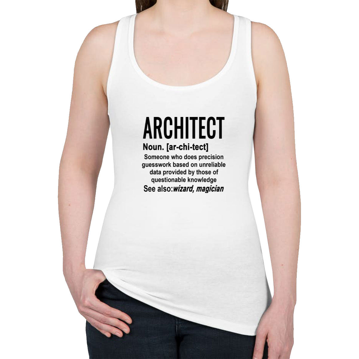 Architect Definition Women's Racerback Tank Top