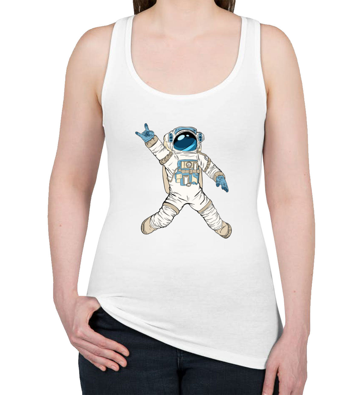 Astro Rock Music Women's Racerback Tank Top