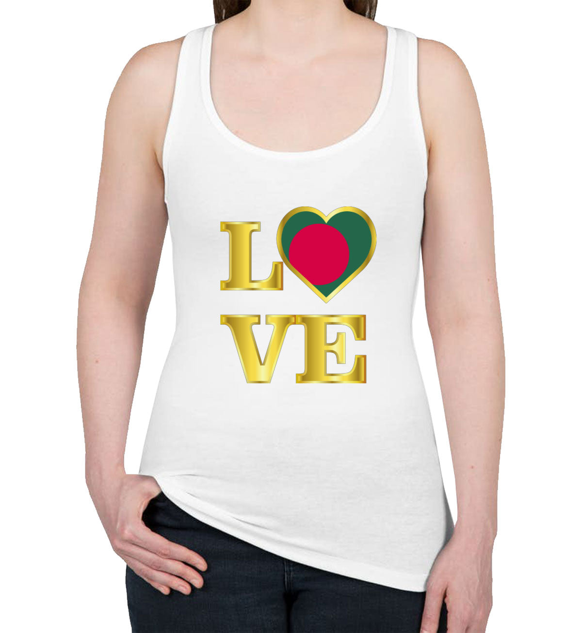 Bangladesh Love Women's Racerback Tank Top