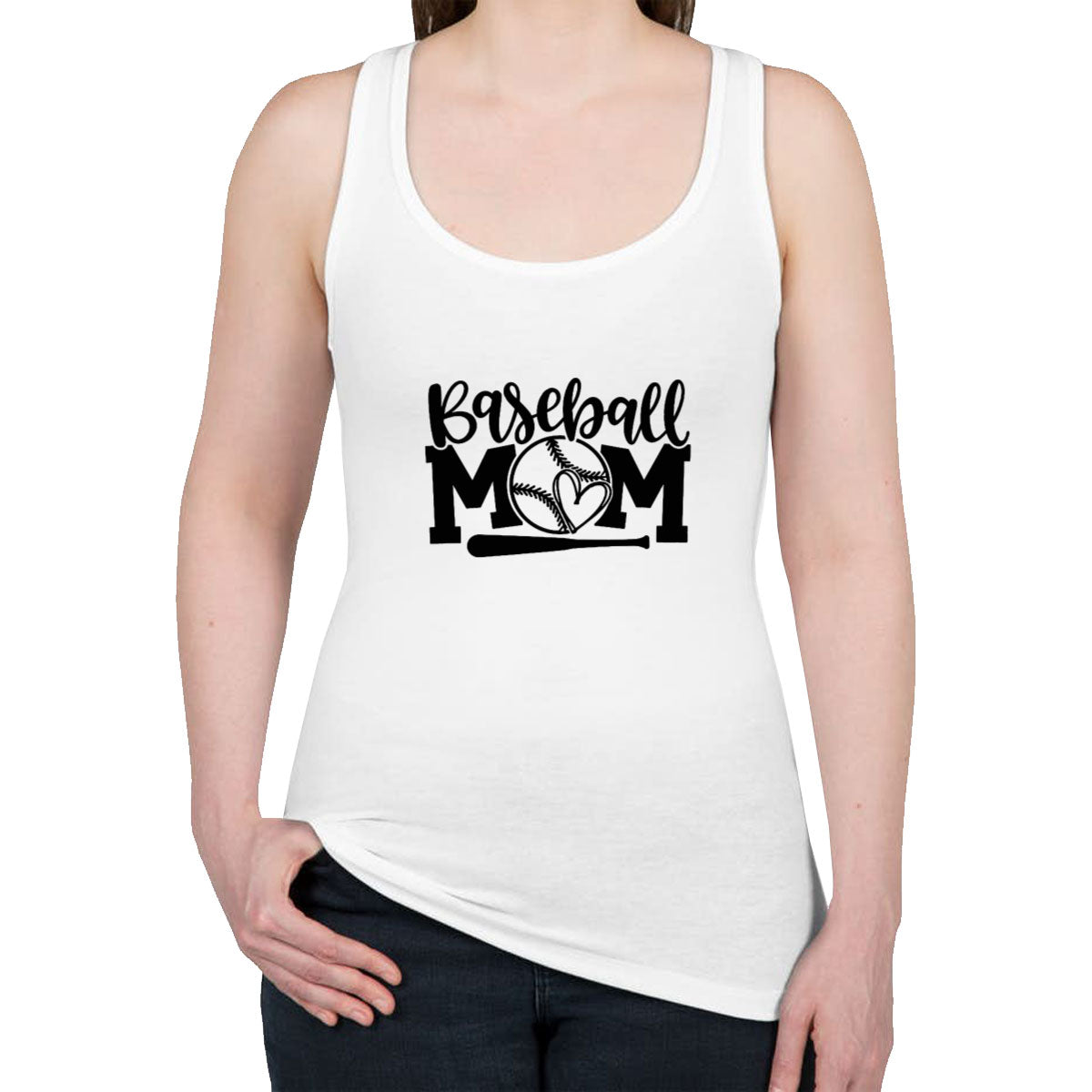 Baseball Mom Women's Racerback Tank Top