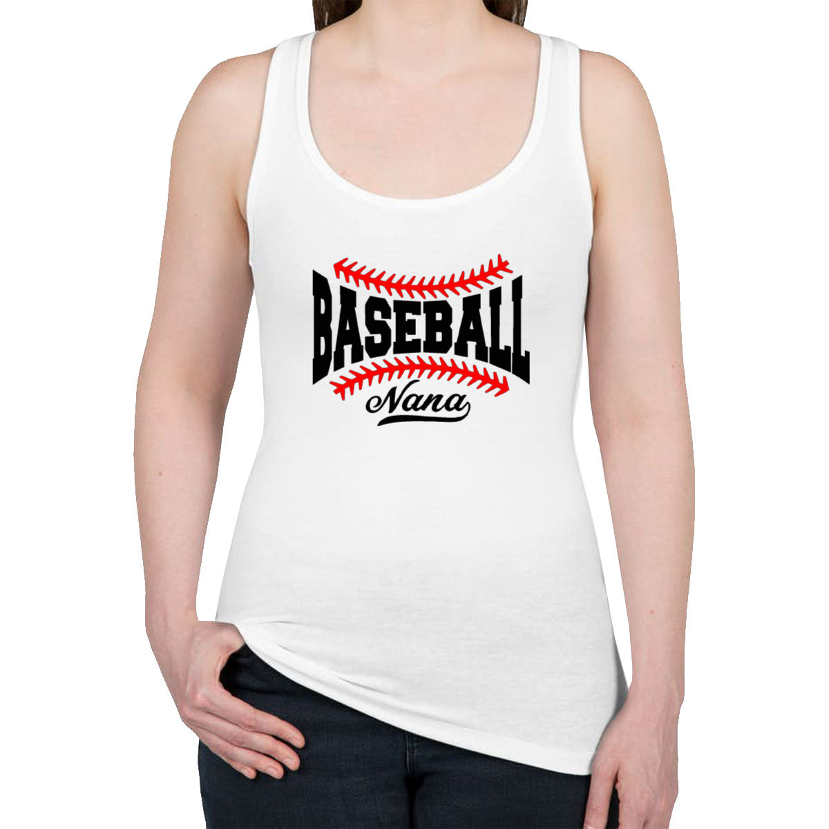 Baseball Nana Women's Racerback Tank Top