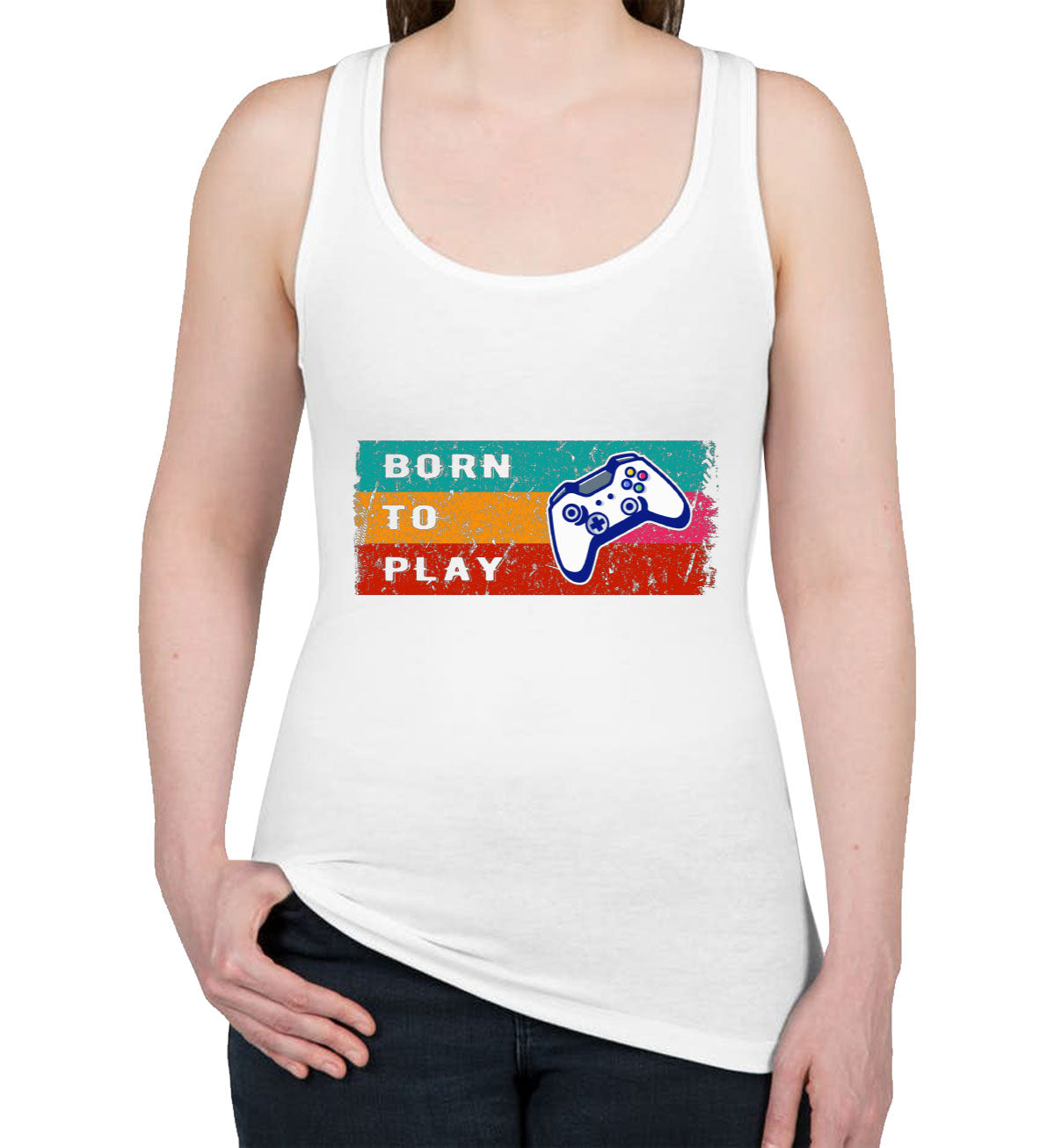 Born To Play Game Women's Racerback Tank Top