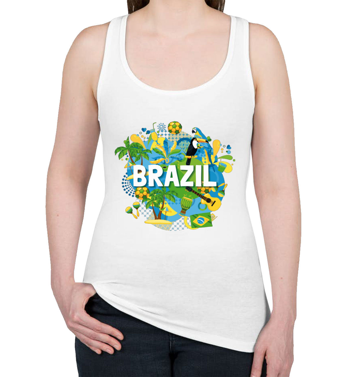 Brazil Women's Racerback Tank Top