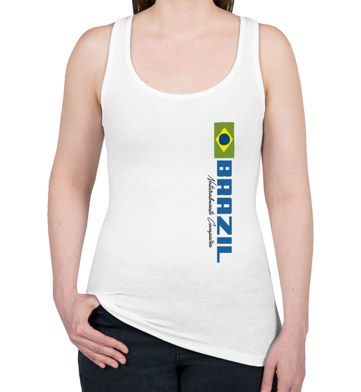 Brazil World Cup Women's Racerback Tank Top