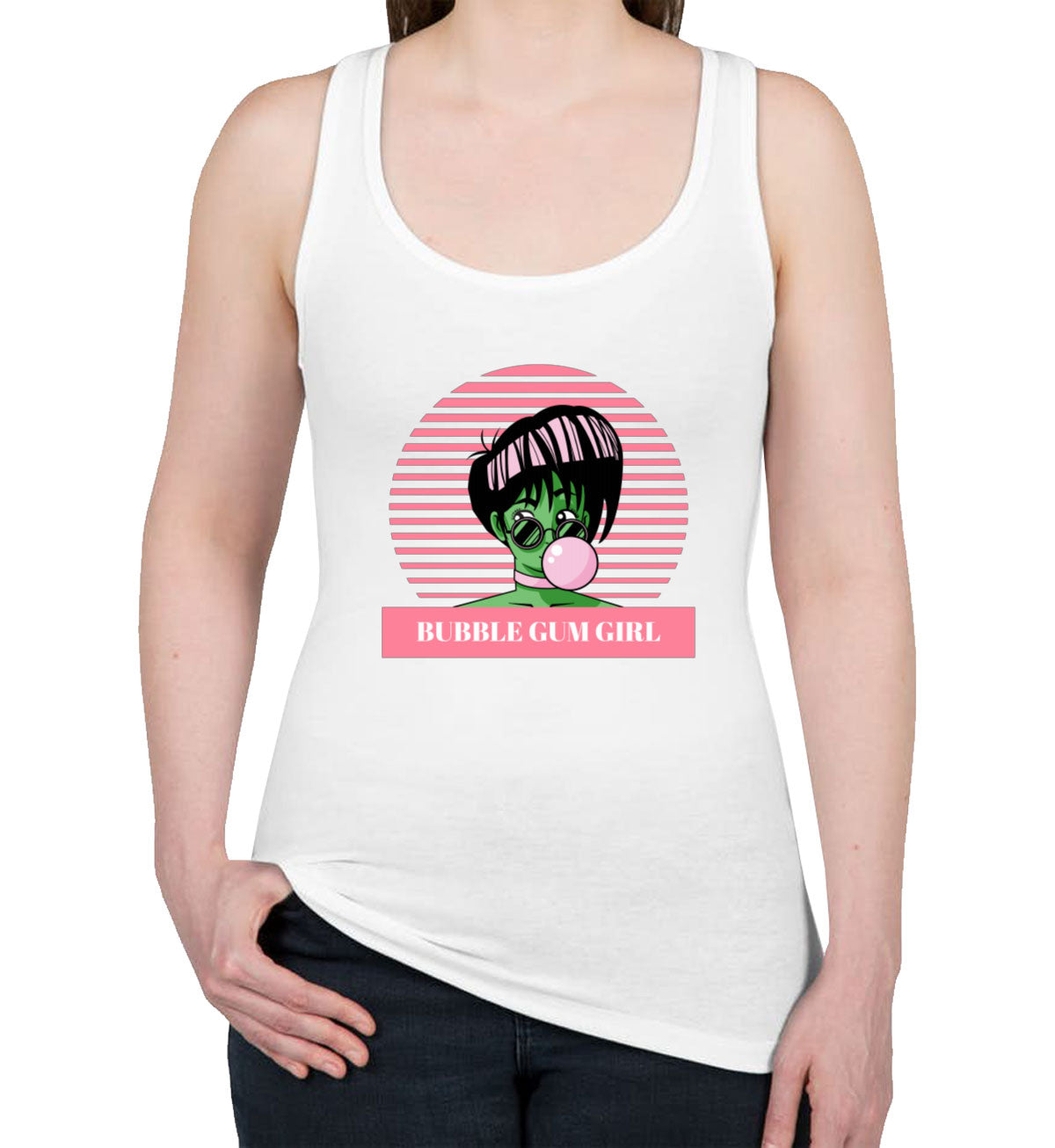 Bubble Gum Girl Women's Racerback Tank Top