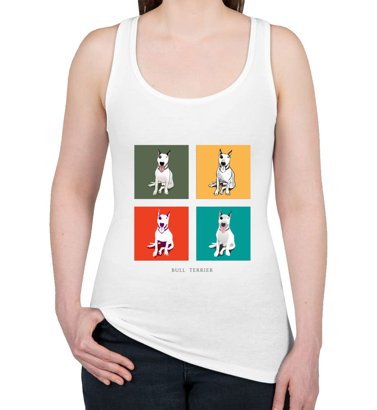 Bull Terrier Dog Women's Racerback Tank Top