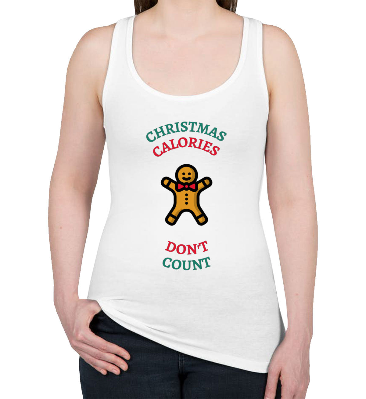 Christmas Calories Don't Count Women's Racerback Tank Top